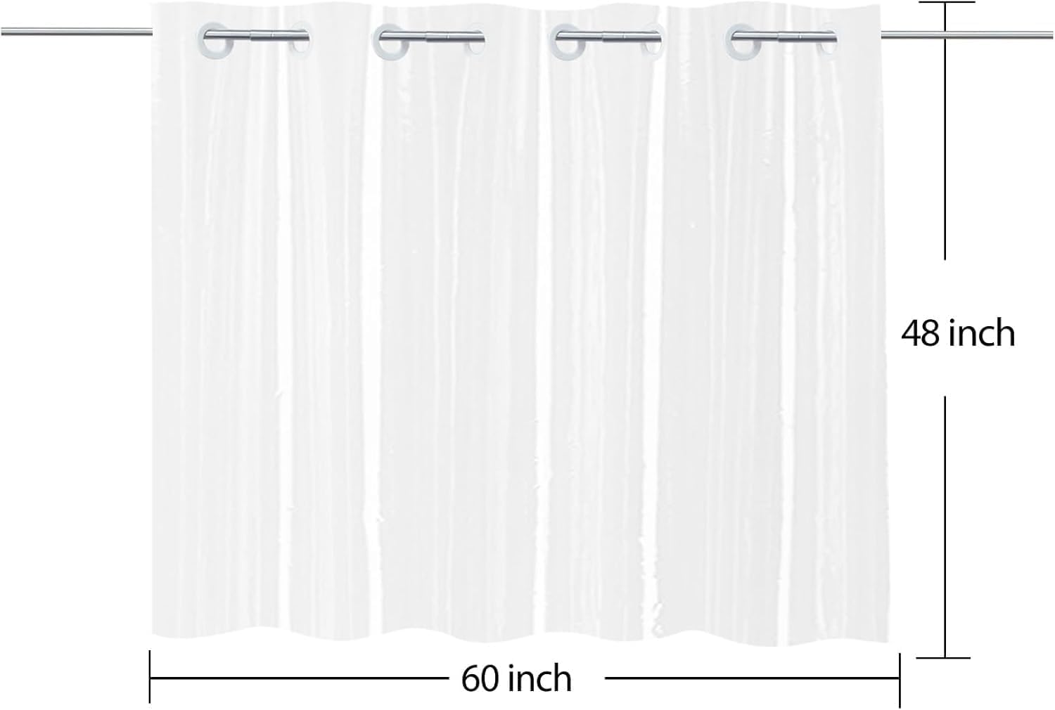 Hookless Short Shower Curtain