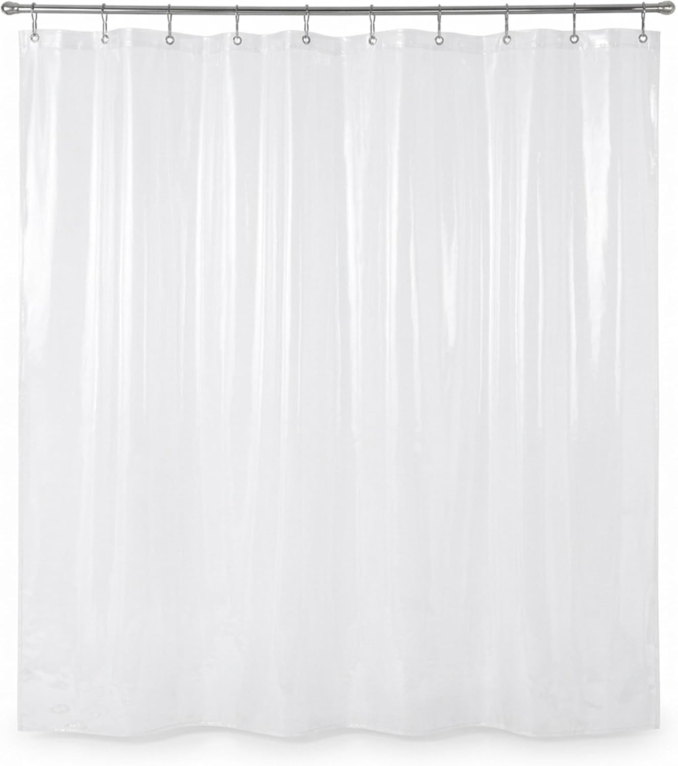 Clear Heavy-Duty Vinyl Shower Curtain Liner