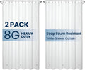 2-Pack White PEVA Shower Curtain