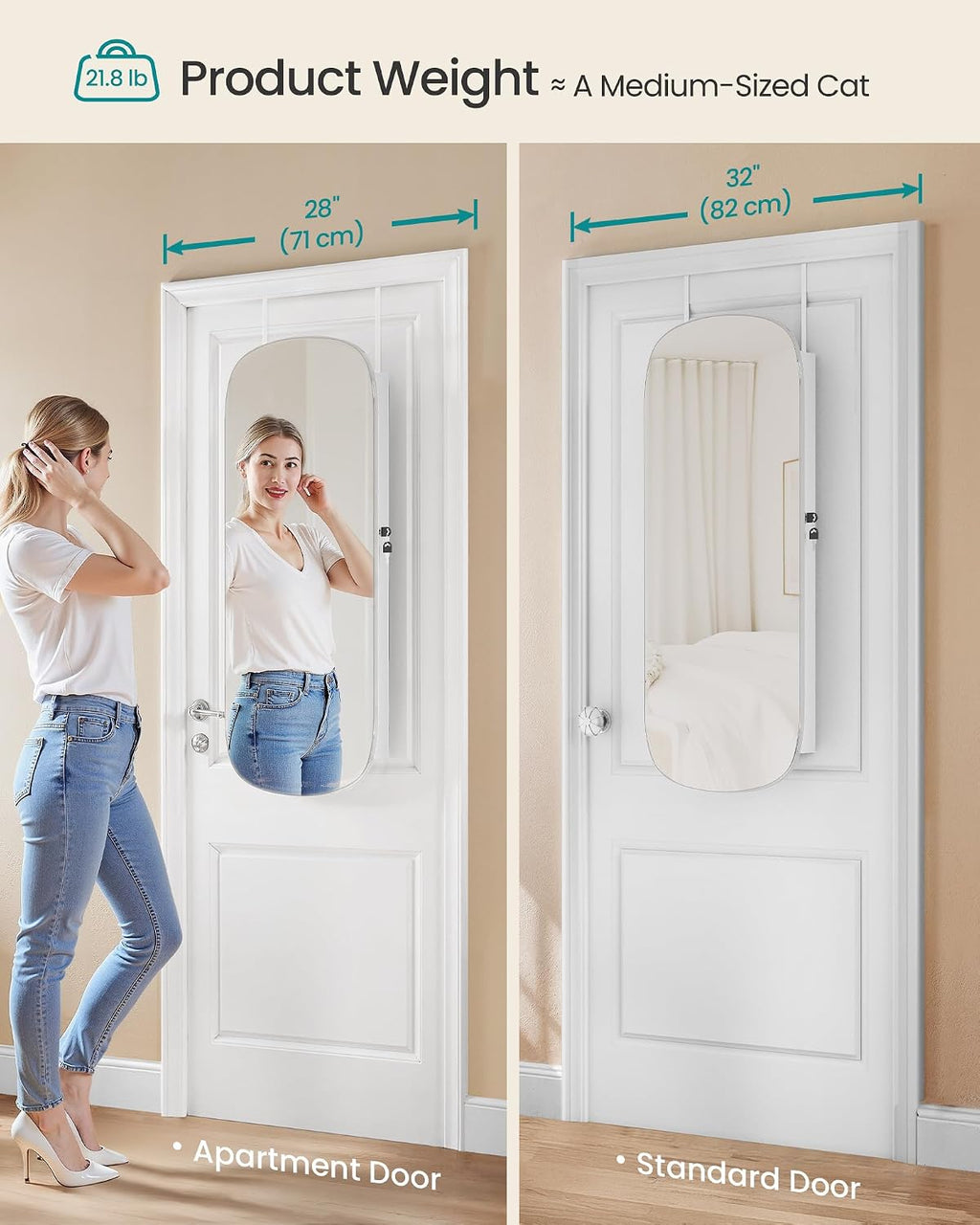 White LED Wall Mount Jewelry Cabinet