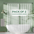 2 Pack Clear PEVA Shower Curtain Liner