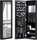 Black Wall Mount Jewelry Mirror Cabinet