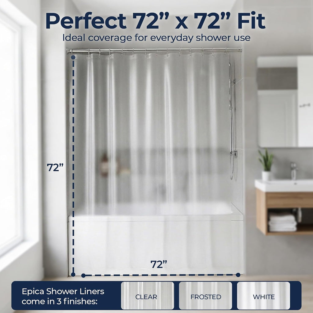 Waterproof Frosted Shower Curtain Liner