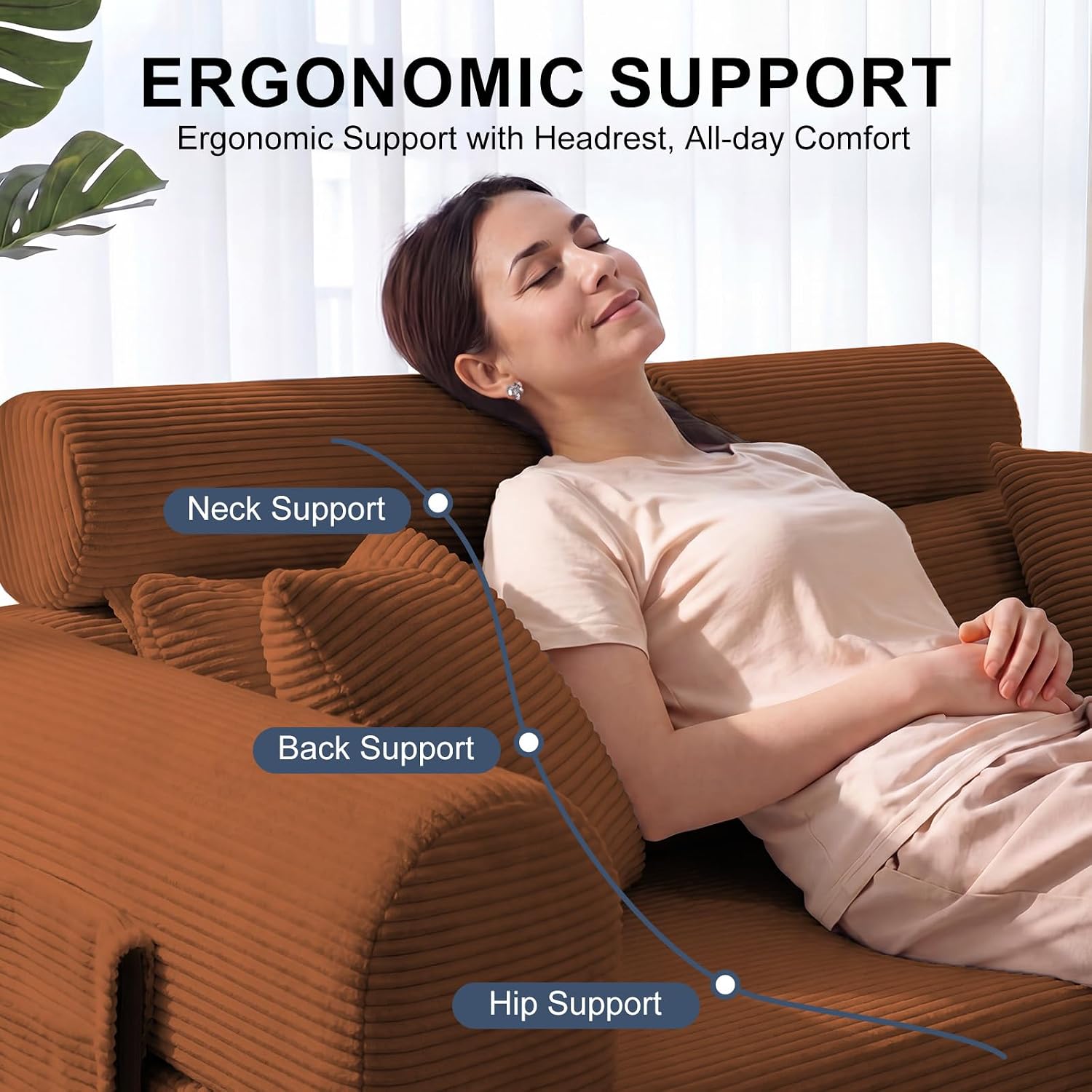 5-in-1 Boneless Convertible Floor Sofa Bed