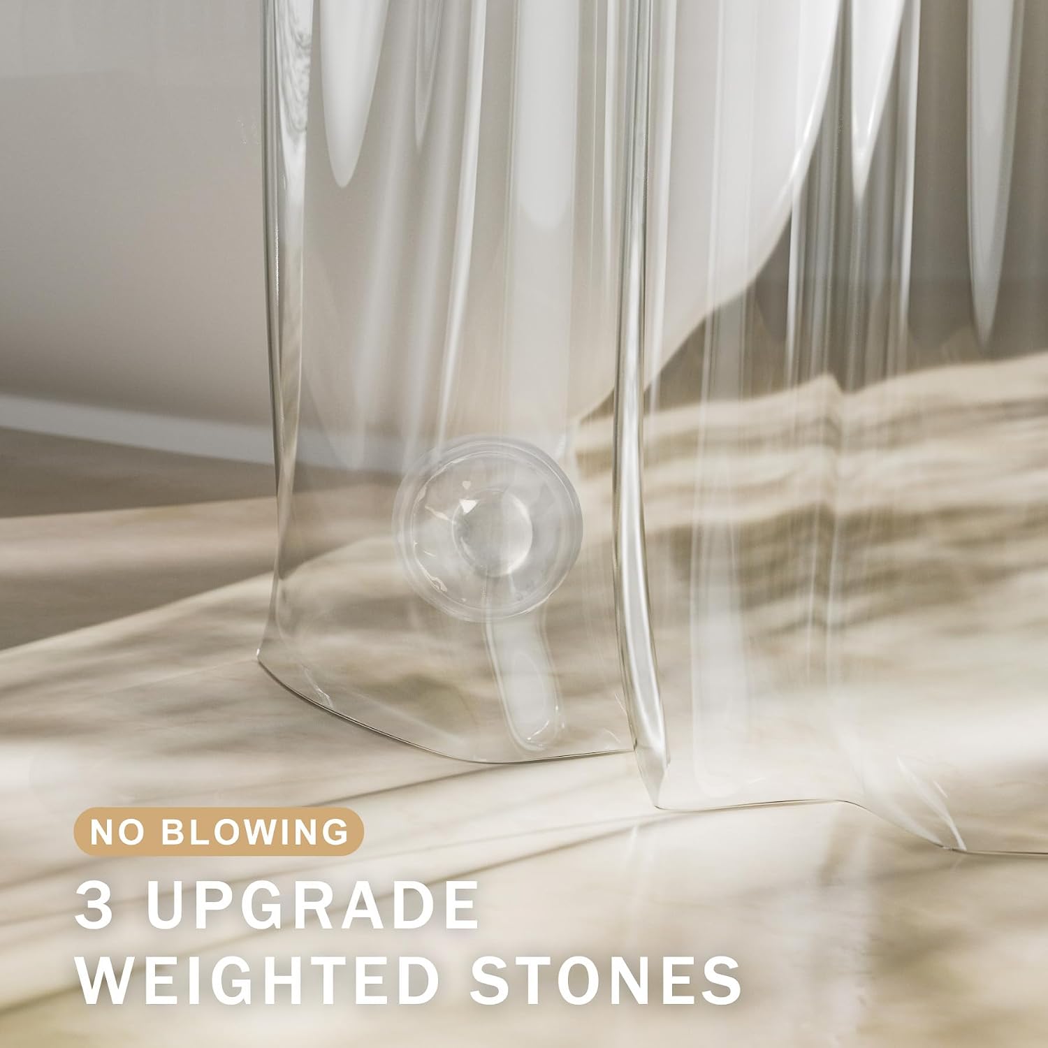Clear EVA 2-in-1 Shower Curtain Liner