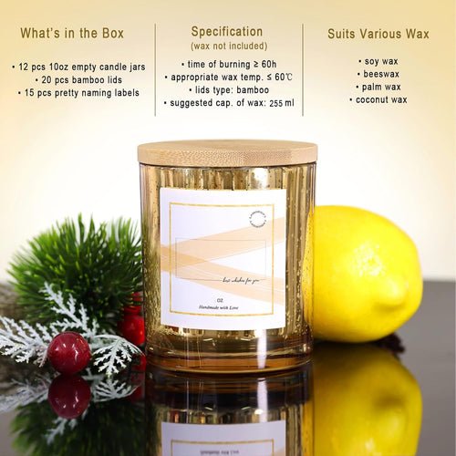 12 Pack Gold Mercury Glass Candle Jars