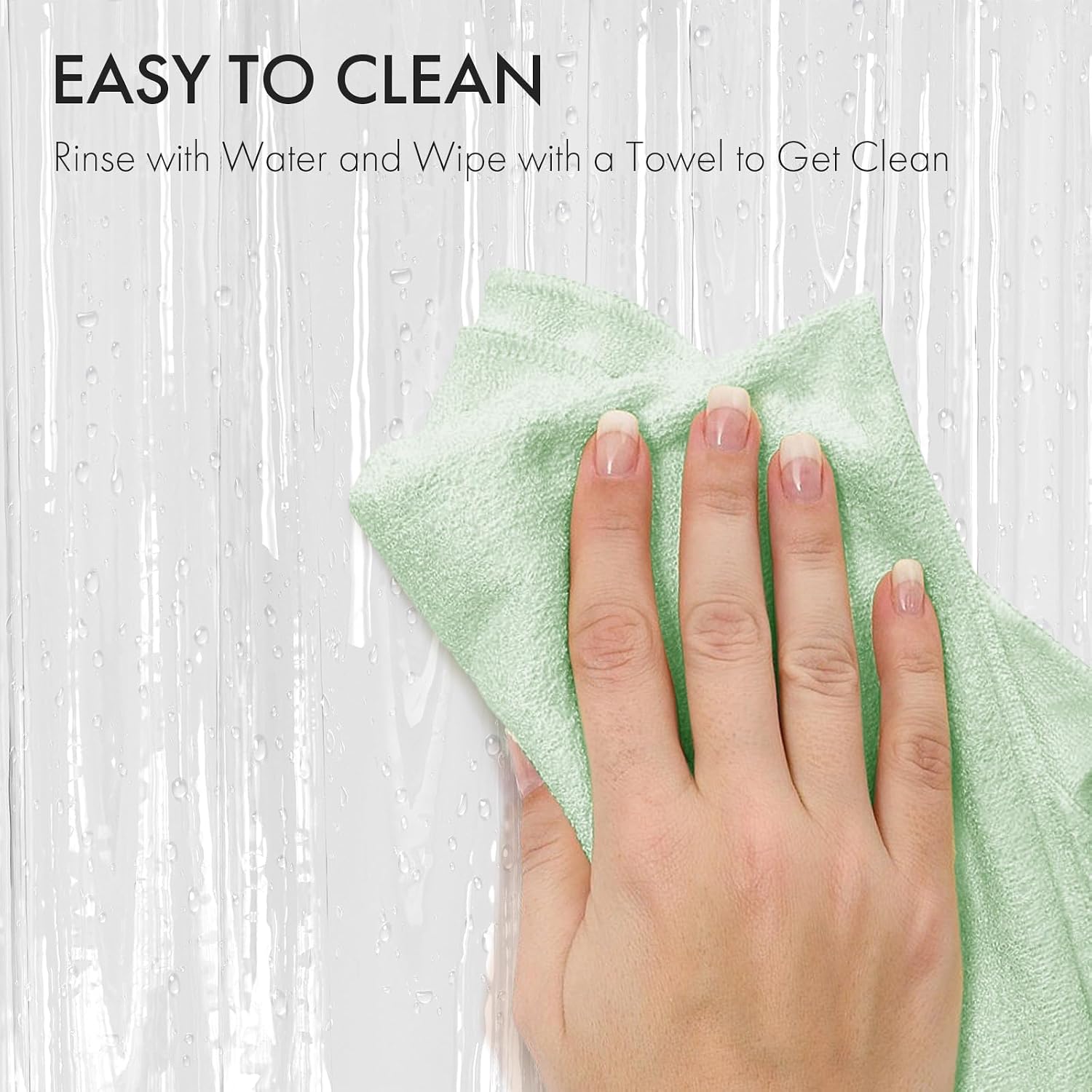 2 Pack Clear PEVA Shower Curtain Liner