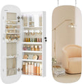 White LED Wall Mount Jewelry Cabinet
