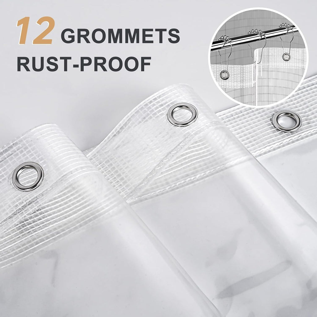 Clear Heavy Duty Shower Curtain Liner