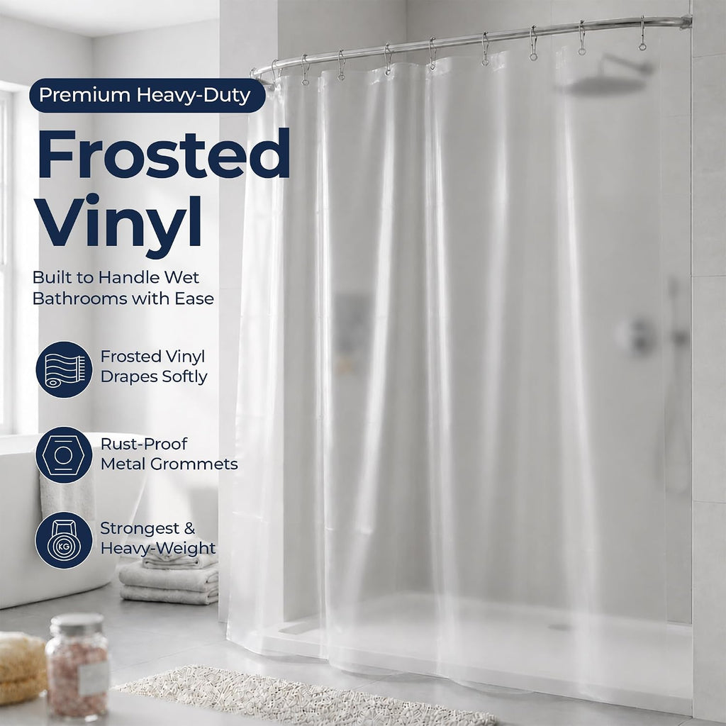 Waterproof Frosted Shower Curtain Liner