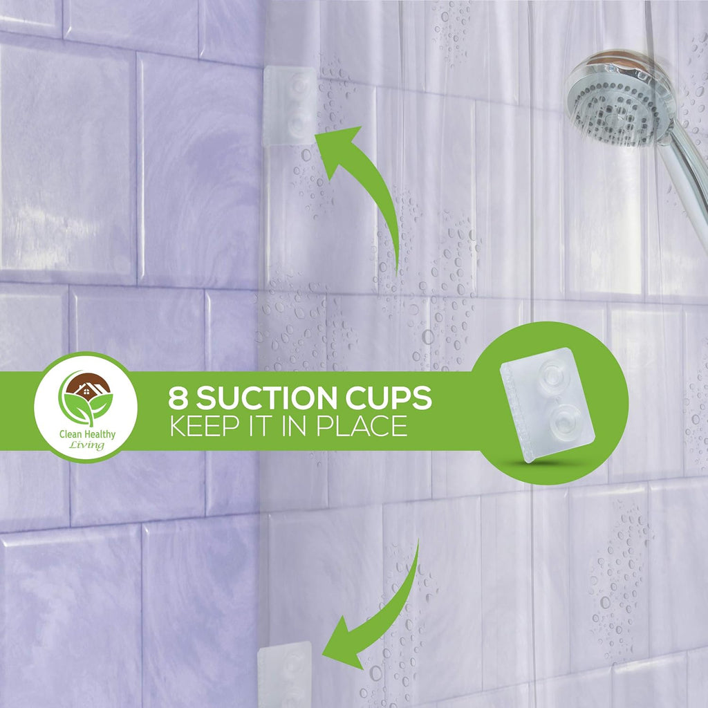 Living Clear PEVA Shower Curtain Liner
