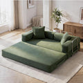 Green Corduroy 5-in-1 Convertible Sofa Bed