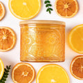 9Pcs Orange Mandala Glass Candle Jars Bamboo Lids