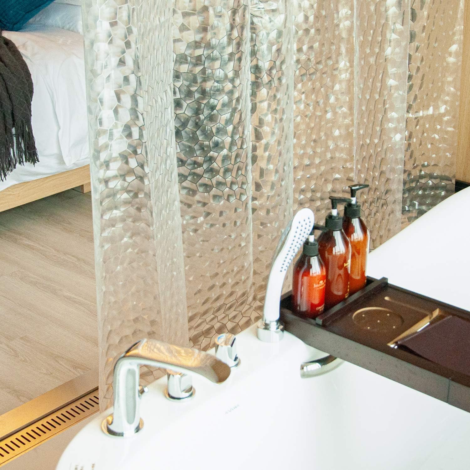 Clear Water Cube Shower Curtain