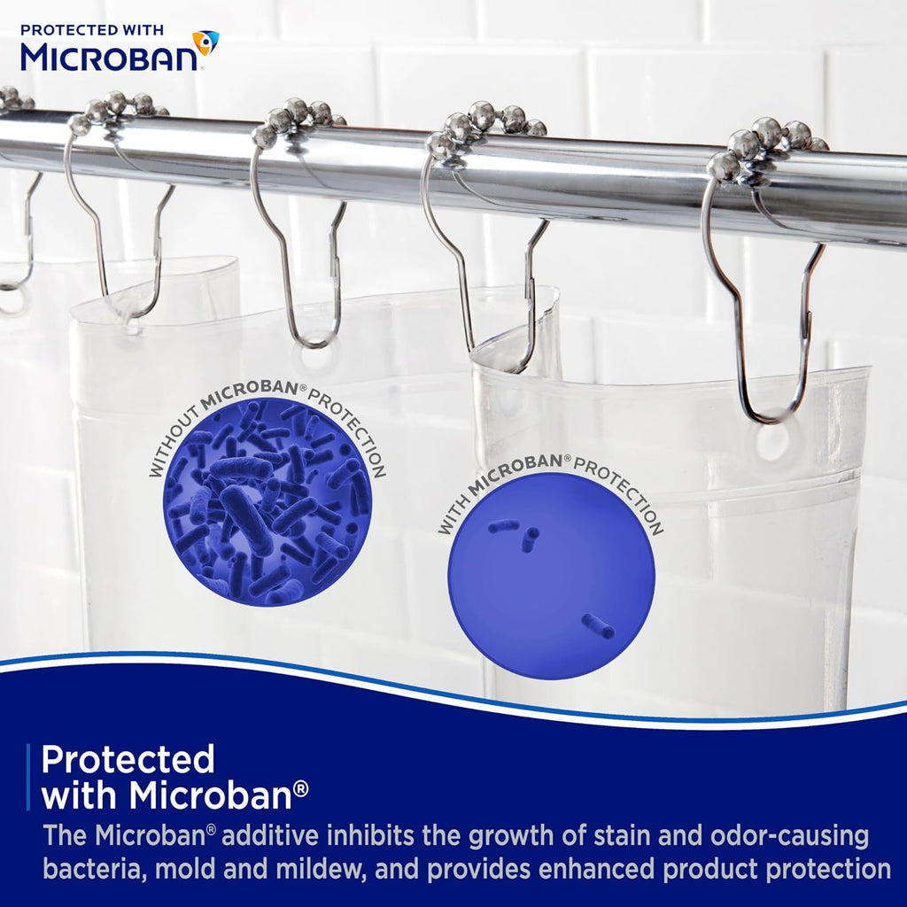 2-Pack Clear PEVA Shower Curtain Liner