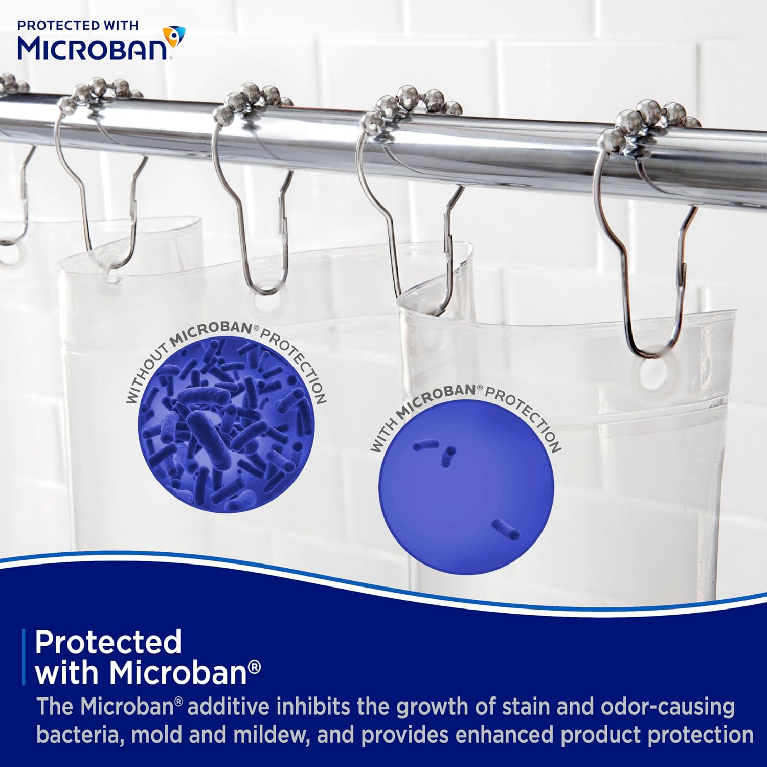 2-Pack Clear PEVA Shower Curtain Liner