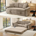 Khaki Chenille Convertible Sofa Bed